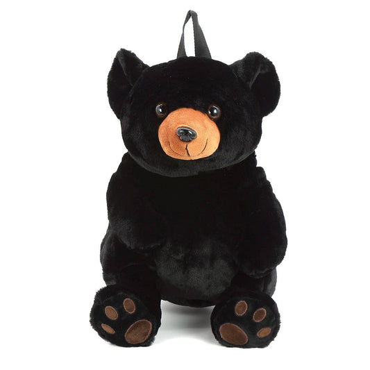 Black Bear Plush Backpack